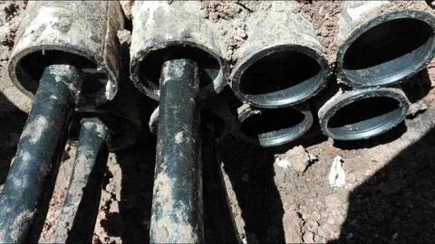 Кабельный блок из труб