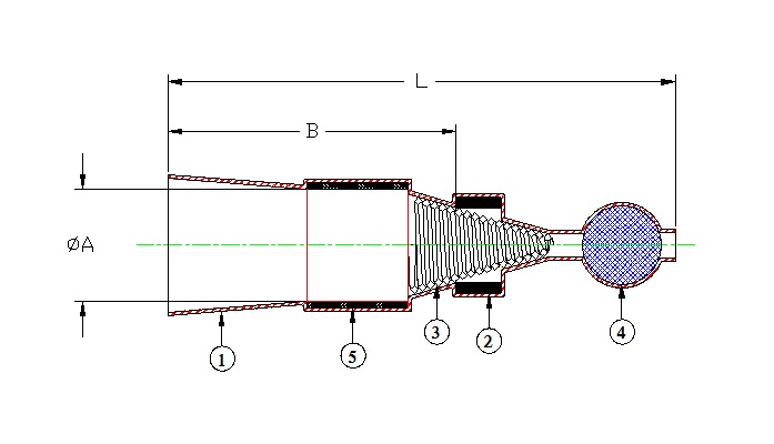 ASC-SR Герметичный термоусаживаемый разъем для соединения пайкой ил.2