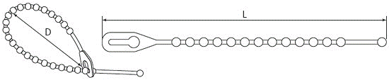 Стяжки разъемные с шариковым замком КСШ (многоразового использования) схема